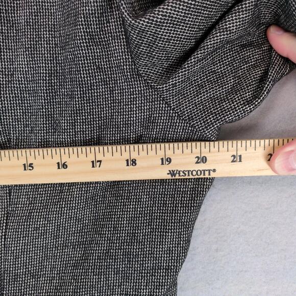 Vtg Umberto Ginocchietti Italy Blazer Jacket Women's US 6 Black Tweed Wool Blend - Picture 7 of 10